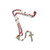 Divine Mercy Bookmark with Rosary Gift Set, Book Page Holder with Spanish Chaplet on The Back and Red Beaded Necklace with Crucifix view 3