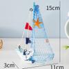 ARTIBETTER Decorative Sailboats Art Craft Ornament Mediterranean Style Sailboat Wooden Statue Adornment Fishing Boat Model Home Office Desktop Decor 4pcs (Random Style) Model view 2