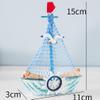 ARTIBETTER Decorative Sailboats Art Craft Ornament Mediterranean Style Sailboat Wooden Statue Adornment Fishing Boat Model Home Office Desktop Decor 4pcs (Random Style) Model view 3