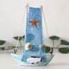 ARTIBETTER Decorative Sailboats Art Craft Ornament Mediterranean Style Sailboat Wooden Statue Adornment Fishing Boat Model Home Office Desktop Decor 4pcs (Random Style) Model view 4
