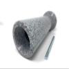 OPTIMUM Slim Memorial Cemetery Flower Vase - Plastic (Light Grey Granite Drainage Hole) With Metal Ground Spike , Grave Marker , Decorations For Gravesite , Headstone Flowers Holder , Garden Lawn view 2