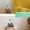 1pc Boat Vase Desktop Ceramic Vase Green Plant Arrangement Ornament Home Decoration Mini Tabletop Ornament Tabletop Decor Desktop view 2