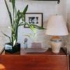 1pc Boat Vase Desktop Ceramic Vase Green Plant Arrangement Ornament Home Decoration Mini Tabletop Ornament Tabletop Decor Desktop view 3