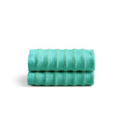 Cosy House Collection Luxury Rayon Derived from Bamboo Blend 2-Pack Towel Set - Ultra Soft, Absorbent and Quick Drying - Plush Cotton Hotel Spa Quality - 14" x 14" (Washcloth, Turquoise)