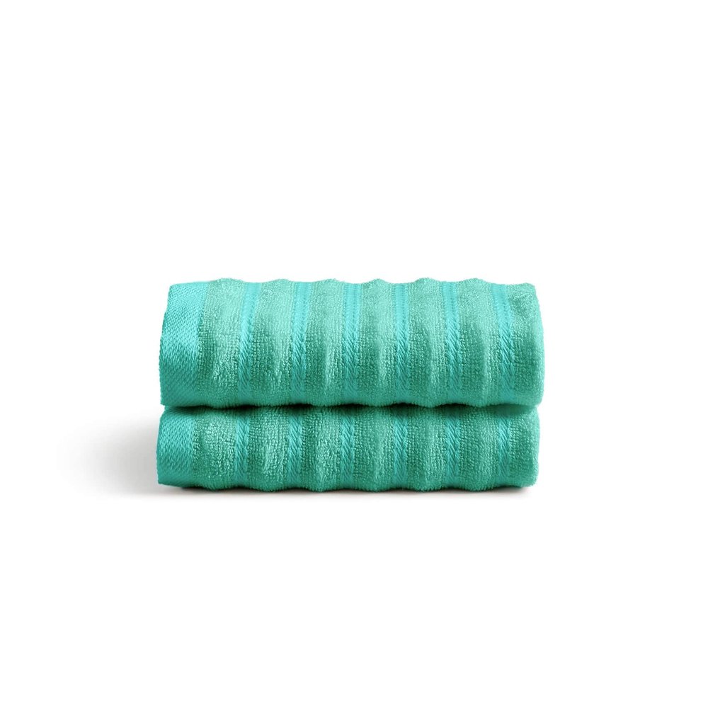 Cosy House Collection Luxury Rayon Derived from Bamboo Blend 2-Pack Towel Set - Ultra Soft, Absorbent and Quick Drying - Plush Cotton Hotel Spa Quality - 14" x 14" (Washcloth, Turquoise)