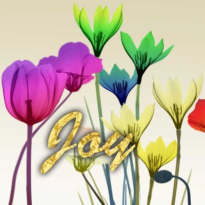 ArtExpert Floral Calm Pop Joy by Albert Koetsier - 16x16 Art Print Poster
