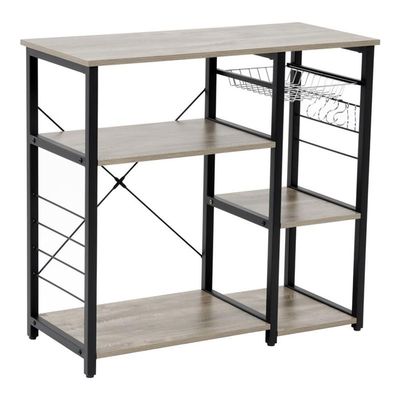 American Furniture Classics OS Home and Office Kitchen Storage Island, Grey