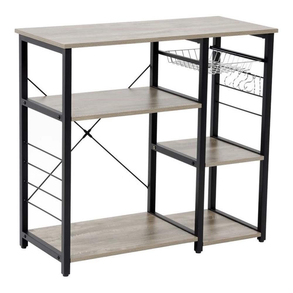 American Furniture Classics OS Home and Office Kitchen Storage Island, Grey