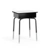 EMMA + OLIVER Gray Student Desk with Open Front Metal Book Box - School Desk view 3