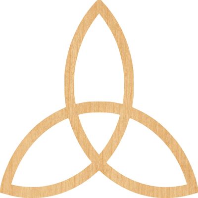 Celtic Triangle Laser Cut Out Wood Shape Craft Supply - 4 Inch