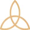 Celtic Triangle Laser Cut Out Wood Shape Craft Supply - 4 Inch view 1