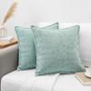 18x18 Pillow Covers for Couch Pillows Mint Green Set of 2, Decorative Soft Textured Cozy Chenille Cushions Covers, Modern Deco Covers for Sofa Pillows, Decor Pillow Covers Square Pillowcase view 1