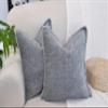 18x18 Throw Pillow Covers for Couch Pillows Ash Grey Set of 2, Decorative Stitched Hem Soft Textured Cozy Gray Chenille Cushions Covers Modern Farmhouse Square Covers for Sofa Pillows view 4