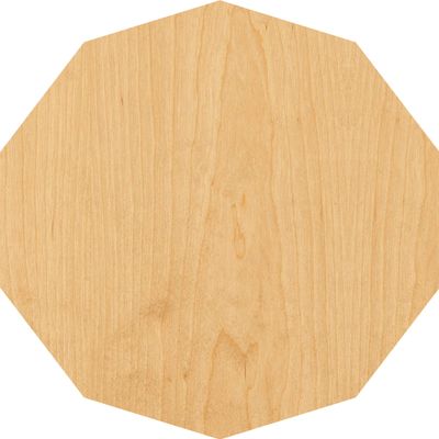 Decagon Laser Cut Out Wood Shape Craft Supply - 4 Inch