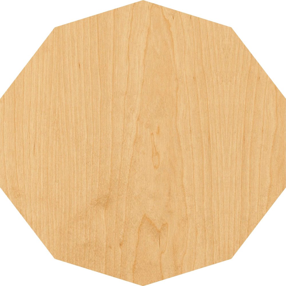 Decagon Laser Cut Out Wood Shape Craft Supply - 4 Inch