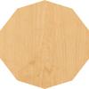 Decagon Laser Cut Out Wood Shape Craft Supply - 4 Inch view 1