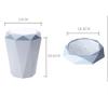 Garbage Bin for Kitchen Plastic Trash Can Home Living Room With Cover Large Living Trash Can Kitchen Bathroom Waste Paper Basket Blue Garbage storage bucket Wastebasket Recycling Bin ( Color : Gray ) view 2
