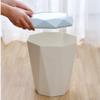 Garbage Bin for Kitchen Plastic Trash Can Home Living Room With Cover Large Living Trash Can Kitchen Bathroom Waste Paper Basket Blue Garbage storage bucket Wastebasket Recycling Bin ( Color : Gray ) view 3