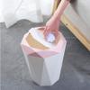 Garbage Bin for Kitchen Plastic Trash Can Home Living Room With Cover Large Living Trash Can Kitchen Bathroom Waste Paper Basket Blue Garbage storage bucket Wastebasket Recycling Bin ( Color : Gray ) view 4