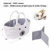 Baby Diaper Caddy Organizer -Portable Baby Nursery Storage Holder Bag -100% Real Natural Cotton Diaper Storage Basket with Removable Dividers & Sturdy Handles for Organizer Diaper Toy Paper Towels view 2