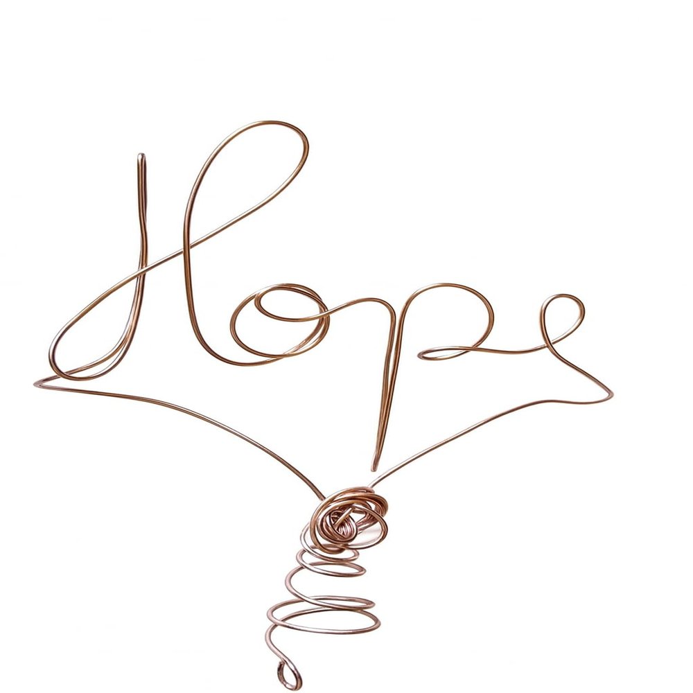 Hope Christmas Tree Topper - Modern Inspirational Alternative to Tree Star