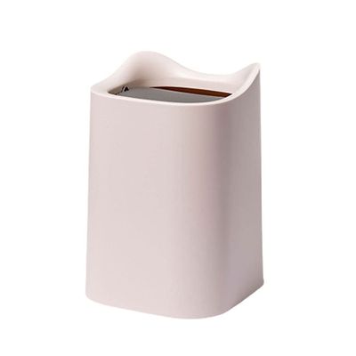 XILIN-1987 Kitchen Trash can Nordic Mini Indoor Trash Can Desktop Trash Can Office Portable Home Bedroom Living Room Kitchen Trash Can Trash Can (Color : Pink)
