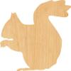 Fat Squirel Laser Cut Out Wood Shape Craft Supply - 4 Inch view 1