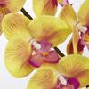 4 Pcs Artificial Orchid Flowers 9 Large Heads of Real Touch Vivid Phalaenopsis Orchid Flower Stem 36'' Tall, Artificial Flowers Branches for Home Decor, Office House Decoration-Yellow Phalaenopsis view 2