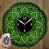LED Vinyl Clock - Light Vinyl Wall Clock - Abstract - Custom Original Gift - Art LED Clock Design - Personalised LED Vinyl Record Wall Clock - Unique LED Light Home Decor view 1