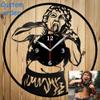LED Vinyl Clock - Light Vinyl Wall Clock - Abstract - Custom Original Gift - Art LED Clock Design - Personalised LED Vinyl Record Wall Clock - Unique LED Light Home Decor view 2