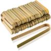 150 Pieces Mini Bamboo Disposable Tongs 4 Inch Bamboo Toast Tong Wooden Cooking Utensils Natural Green for Catering Buffet Home Use Tea Supplies view 1