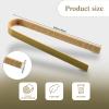 150 Pieces Mini Bamboo Disposable Tongs 4 Inch Bamboo Toast Tong Wooden Cooking Utensils Natural Green for Catering Buffet Home Use Tea Supplies view 2