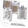 Cabilock 4pcs Acrylic Storage Containers Covers Multifunctional Organizer for Cosmetics Toothpicks and Bathroom Essentials Transparent Design for Easy Visibility and Access view 4
