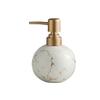 Soap Dispenser Ceramic Soap Pump Marble Pattern Lotion Bottle Bathroom Ornaments Luxury Home Bathroom Round Soap Bottle (Color : White Bottle, Size : 300ml) view 1