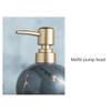 Soap Dispenser Ceramic Soap Pump Marble Pattern Lotion Bottle Bathroom Ornaments Luxury Home Bathroom Round Soap Bottle (Color : White Bottle, Size : 300ml) view 4