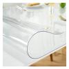 2Mm Clear Desk Cover Protector Soft Glass Dining Tablecloth PVC Plastic Table Protector Cover Waterproof Wipeable Table Pads for Kitchen, Outdoors, Picnic, Camping, Holiday,40 x 72 Inch(101x182cm) view 1