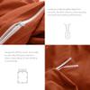 HeimenAogo Egyptian Cotton Duvet Cover Set Twin/Twin XL, Ultra Soft and Breathable Comforter Cover with Zipper Closure, High Thread Count Long Staple Cotton Blanket Cover 2pcs Burnt Orange view 4