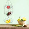 Alvinlite Fruit Basket, Stainless Steel Three-Layer Hanging Kitchen Basket Vegetable Basket Storage Rack view 2