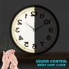 Counter Clockwise Backwards Clock Home Decor Sound Activated Wall Clock Silent Non Ticking Wall Watch with Metal Frame view 4