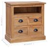 (Fast Shipments)Kitchen Storage Sideboard Buffet Cupboard, Free Standing Storage Chest Cabinets and Open Shelf, Modern Console Sofa Table for Living Room Side Cabinet 23.6"x11.8"x23.6" Solid Teak view 2