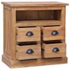 (Fast Shipments)Kitchen Storage Sideboard Buffet Cupboard, Free Standing Storage Chest Cabinets and Open Shelf, Modern Console Sofa Table for Living Room Side Cabinet 23.6"x11.8"x23.6" Solid Teak view 3