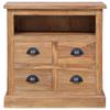 (Fast Shipments)Kitchen Storage Sideboard Buffet Cupboard, Free Standing Storage Chest Cabinets and Open Shelf, Modern Console Sofa Table for Living Room Side Cabinet 23.6"x11.8"x23.6" Solid Teak view 4