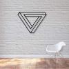 LaModaHome Designed Triangle Decorative Metal Plate Black Wall Dcor,Living Room, Bedroom, Kitchen, Bathroom Interior Decoration, Wall Hanging view 2