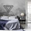 LaModaHome Designed Triangle Decorative Metal Plate Black Wall Dcor,Living Room, Bedroom, Kitchen, Bathroom Interior Decoration, Wall Hanging view 3