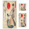 ALAZA Japanese Geisha Vintage Soft 3 Piece Bath Towels Set for Bathroom Spa Hotel, 1 Bath Towel+ 1 Hand Towel+ 1 Washcloth view 1