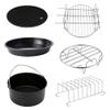 Beaupretty 6pcs Air Fryer Accessories Set Baking Pans and Pizza Tray for Cooking Roasting and Baking Food-grade Material Dishwasher Safe for Cakes Casseroles and More view 1