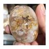 1pc Natural Pink Flower Shape Cherry Blossom Agate Palm Stone for Gift 200g view 1