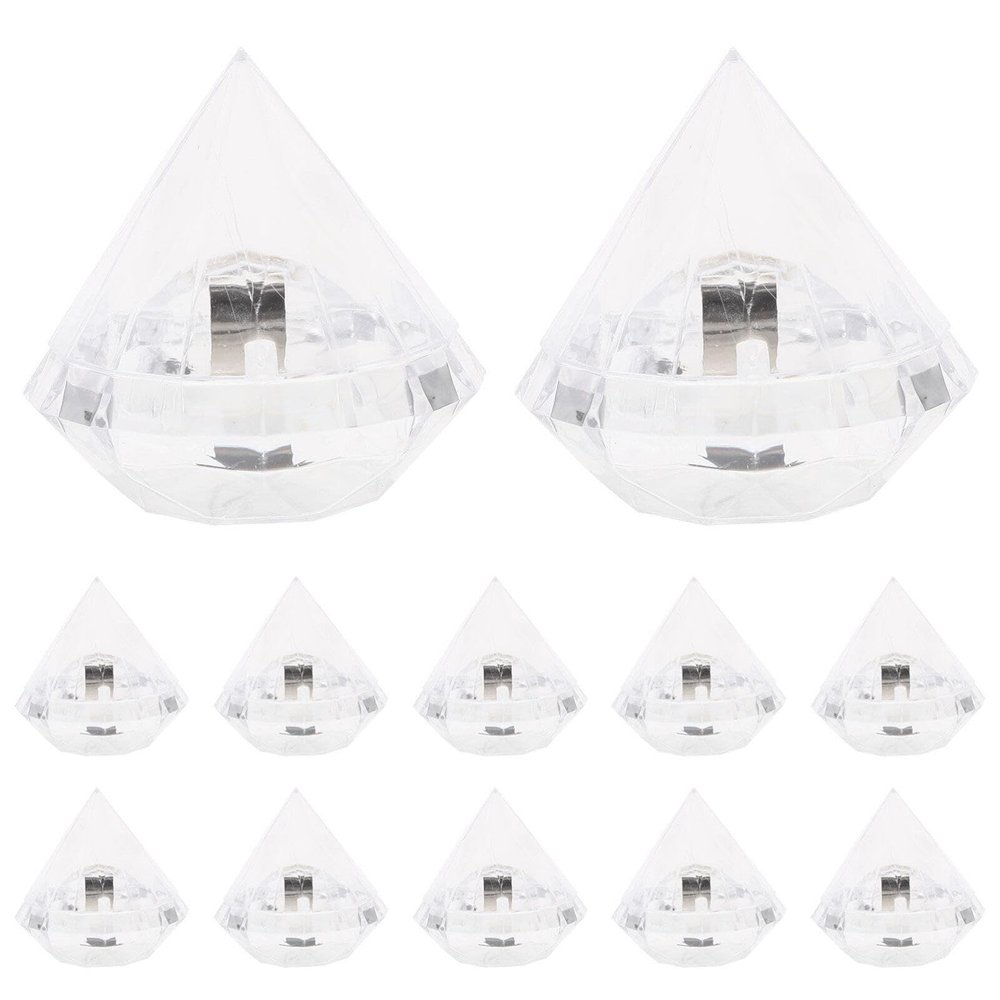 Cabilock Candy Boxes Packaging 12pcs Diamond Shaped Candy Boxes Plastic Wedding Favors Boxes Sweet Case Birthday Party Ornament Container for Home Party Wedding Favor Bags