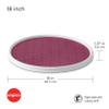 Copco Non-Skid Pantry Cabinet Lazy Susan Turntable, 18-Inch, White/Purple view 2