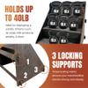 Torched Wooden Portable Retail Table Display Stand Countertop 3 Step Riser Craft Shows, Farmers Markets Tradeshows (Ebony) view 3